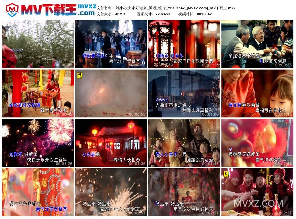 阿妹-祝大家好运来_国语_流行_YE101542